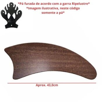 PÁ HÉLICE P/VENTILADOR RIOPRELUSTRES - COR TABACO - MODELO FACAO CURVA C/FURAÇĂO P/GARRA RIOPRELUSTRES - *VENDIDA P/UNIDADE