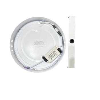 LUMINÁRIA PLAFON PAINEL LED SOBREPOR RD21,0CM P/VENTILADOR TRON BUZIOS MAX LED - 24W5500KBIV MÉDIA B/BRANCA 1350-LUMENS