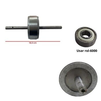 Rotor do Motor Ventilador Venti-Delta 50cm/60cm GOLD Biv - E10mm "OCO" Rosca Interna Contato-20mm Magnetico-70mm - Usar C/Rol-6000