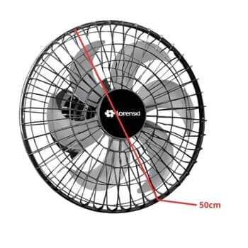 VENTILADOR DE TETO ORBITAL 50CM BIV160W06,0UF LOREN SID TURBO M2 G/PL PRETO 6PÁS - ROTACAO 360-GRAUS - SEM LUMINARIA P/AREA GOURMET