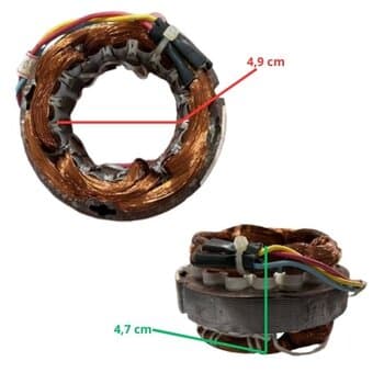 ESTATOR BOBINADO MOTOR VENTILADOR OSCILANTE LOREN SID 30/40CM 110V04,0UF - TURBO MESA COLUNA PAREDE 30 OU 40CM -*USAR CAP.04,0UF