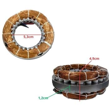 ESTATOR BOBINADO MOTOR VENTILADOR OSCILANTE LOREN SID 30/40CM BIV-135W M3 - ORBITAL-M3 30CM-CAP-02,0UF / 40CM-CAP-06,0UF