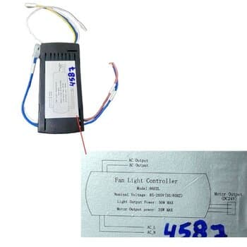 MODULO RECEPTOR CONTROLE REMOTO P/VENTILADOR DE TETO VENTISOL INVERTER ASTRO SELENE -*APENAS RECEPTOR*- RXBX(110-200) RPM 6602L-240402190