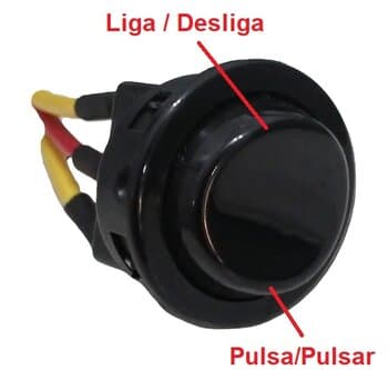 Tecla Assador Elétrico Arke Botăo c/Capa S/Led Biv - Pos-1 Liga/Desliga Motor Giratório Pos-2 Bate+Volta/Pulsar Acendedor Elétrico dos Queimadores a Gás