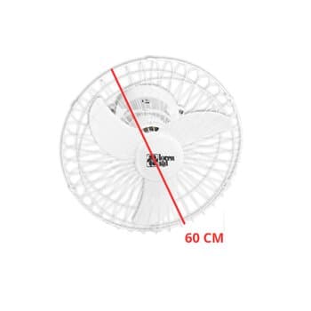 VENTILADOR DE TETO LOREN SID ORBITAL 60CM TURBO M1 BIV 250W G/MT BRANCO - ROTACAO 360-GRAUS - SEM LUMINARIA P/AREA GOURMET
