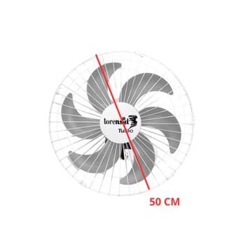 VENTILADOR DE TETO ORBITAL 50CM BIV160W07,5UF LOREN SID TURBO M2 G/MT BRANCO 6PÁS - ROTACAO 360-GRAUS - SEM LUMINARIA P/AREA GOURMET