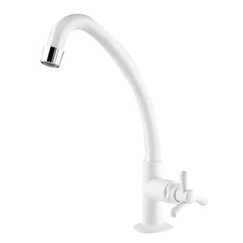 TORNEIRA MESA BICA MOVEL PLASTICA BRANCA P/PIA COZINHA LAVATORIO - PACIFIC VIQUA