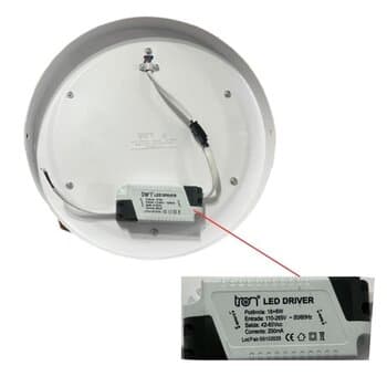 LUMINÁRIA PLAFON PAINEL LED SOBREPOR RD24,5CM P/VENTILADOR TRON AZZAM - 06W3000K 18W6500KBIV 3TONS (BORDA-AMA CENTRO-BRANCA) B/BRANCA - AUTOVOLTS - foto 1 de 3