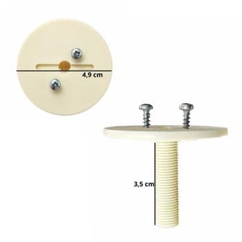 NIPEL DE NYLON + FIBRA P/FIXAR GLOBO PLACA DE LED ALISEU SLIM - C/SUPORTE + 2-PARAF REF-2209
