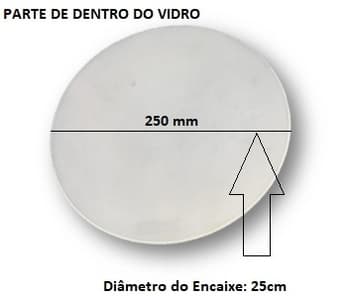 GLOBO CÚPULA 25cm P/VENTILADOR RIOPRELUSTRES MAX 1005 MAX 1008 - VIDRO D.250MM FOSCO/LEITOSO