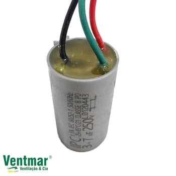 CAPACITOR 010,0UF 3FIOS 3+7,0MF RD 250VAC P/VENTILADOR DE TETO VENTI-DELTA LIGHT DELTA PLUS DELTA SUPER 3VEL 110V/ LOREN SID/ ARGE/ RIOPRELUSTRES - foto 1 de 3