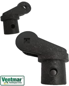 Suporte Cachimbo Ventilador VENTI-DELTA - Suporte do Motor Oscilante Coluna ou Mesa cor Preta - Encaixe 29mm - Apenas p/Coluna ou Mesa