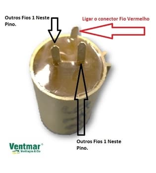 CAPACITOR 008,5UF 3TERMINAIS RD 400VAC - P/VENTILADOR LOREN SID BIVOLTS / VENTILADOR DE PAREDE DE COLUNA DE MESA E ORBITAL 50/60CM