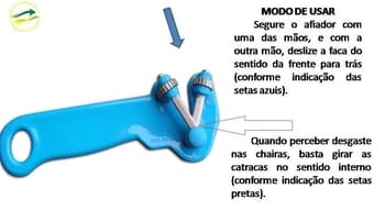 Afiador Amolador Manual Doméstico Suprakorte Azul - Afiador Amolador Supra Korte - VENTMAR
