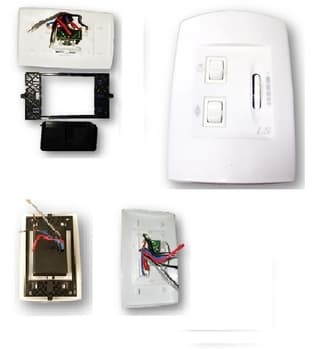 Chave para Ventilador de Teto Arge Latina Loren Sid - Dimer Rotativo Biv200W c/Tecla Liga/Desliga/Reverte + Tecla p/Lâmpada