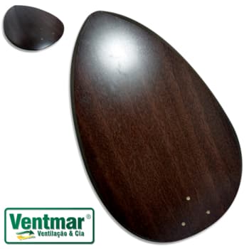 PÁ HÉLICE P/VENTILADOR DE TETO 3-FUROS MDF MODELO FOCUS PÉTALO TABACO -*VENDIDA P/UNIDADE- C/FURAÇĂO ORIGINAL VOLARE