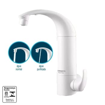 FILTRO PURIFICADOR DE ÁGUA LORENZETTI ACQUA DUE COM TORNEIRA BRANCA - MODELO MESA - PURIFICADOR ACQUA DUE MESA