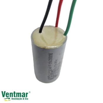 CAPACITOR 004,0UF 3FIOS 4,5+9,5MF RD 250VAC - P/CONTROLE REMOTO DO VENTILADOR DE TETO ALISEU TERRAL - foto 1 de 4