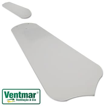 PÁ HÉLICE P/VENTILADOR LOREN SID M1 M2 COMERCIAL COR BRANCA - PÁ EM METAL COM ENCAIXE EM GARRA SUPORTE DE 3 FUROS
