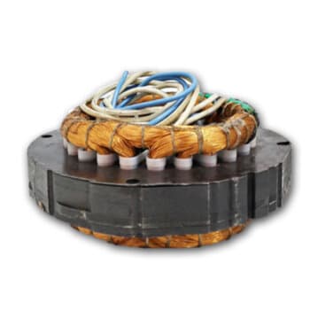 Estator Bobinado Motor Exaustor Venti-Delta 50cm 220V04,0uF Rebobinado c/Fio Cobre - usar c/Cap.04,0uF - Esp.do Ferro 00,0mm/Diâm.Externo 00,0cm