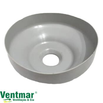 CANOPLA CAPA METAL DO SUPORTE DE PAREDE P/VENTILADOR SOLASTER DAL MORO GOAR - COR CINZA - CALOTA PAREDE PR P/ACAPULCO BARCELONA VENEZA