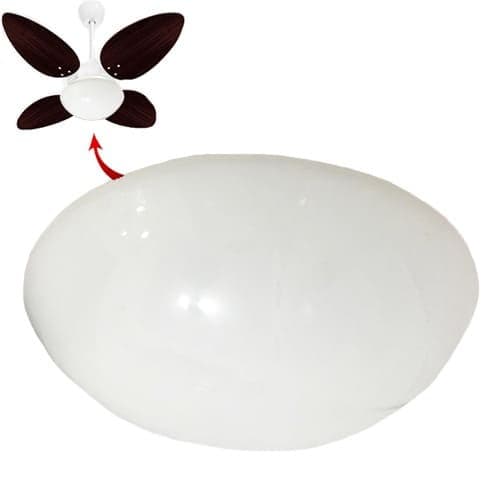 Luminária Plafon P/ventilador de Teto Volare Dunamis Fly Pétalo Palmae Vr42/1156 PROF.12Cm - Vd Londres Fosco Arredondado C/base Metal Branca - Enc.22