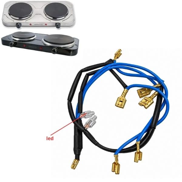 CHICOTE ELÉTRICO CABO LUZ 2-LED P/FOGAO ELETRICO VTS AGRATTO FM - C/RABICHO - foto 1 de 2