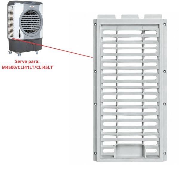 CARENAGEM LATERAL P/CLIMATIZADOR MWM M4500 CLI41LT CLI45LT - GRADE C00CM X L 00CM - ENCAIXE COLMEIA 59,5X20,5X6CM - SERVE P/DIR ESQUERDA