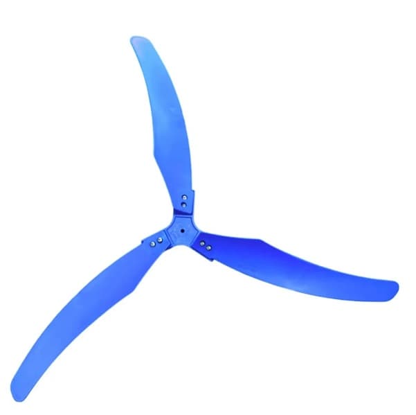 HÉLICE DE 100CM P/VENTILADOR DE 1-METRO SOLASTER DAL-MORO GOAR - KIT C/4-ITENS 1-CUBO/CENTRO+3-PÁS - FURO-16,0MM COR AZUL- CHAVETA 0,5MM