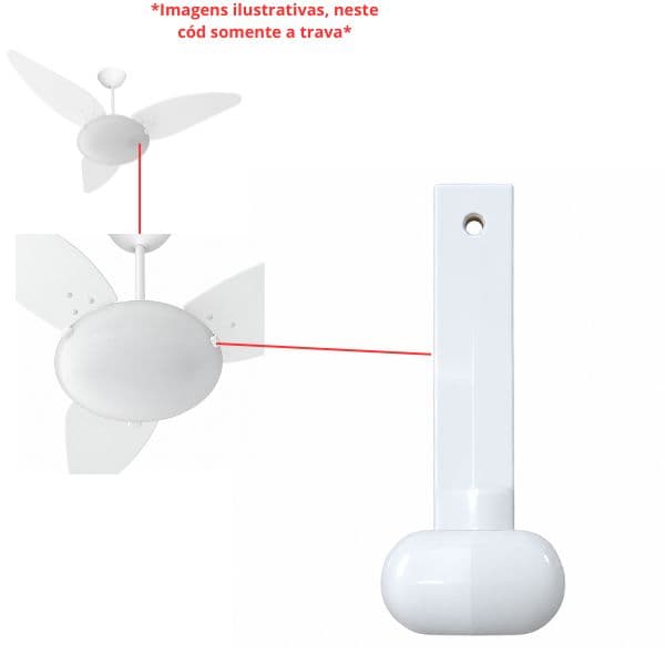GARRA TRAVA PLÁSTICA EMI BRANCA 01UN FIXA -*VENDIDA P/UNIDADE- P/LUMINÁRIA VENTILADOR VENTI-DELTA MAGNES VENTISOL SUNNY