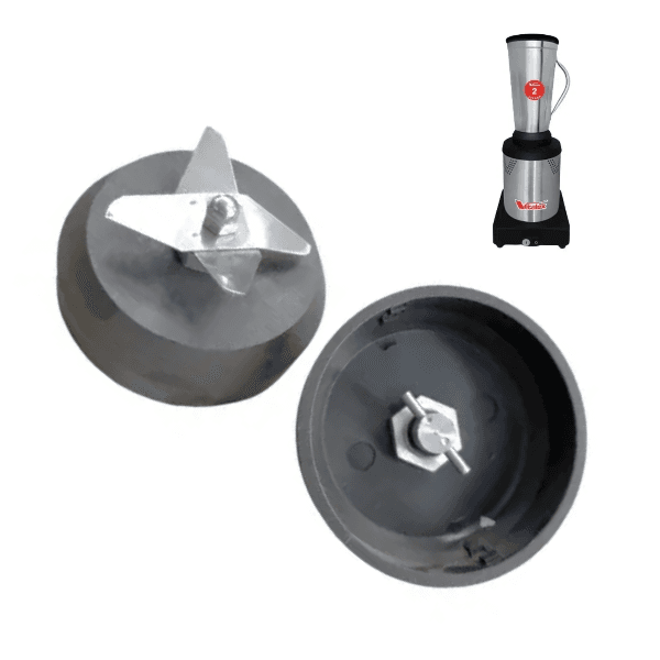 BASE DO COPO LIQUIDIFICADOR VITALEX 02,0LT BR-BAIXA ROTAÇÃO VITA SUPER INOX - TRITURADOR 2a Geração C/MANCAL, EIXO E LÂMINAS