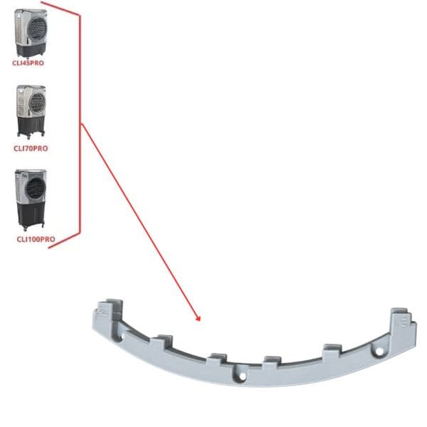FIXADOR INFERIOR TRAVA DAS ALETAS VERTICAIS INTERNAS DO CLIMATIZADOR VENTISOL CLI45LT CLI70LT CLI100LT PRO/PRO2