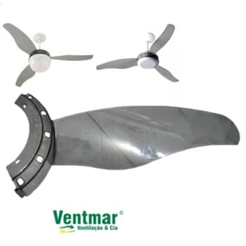 PA HELICE P/VENTILADOR DE TETO ALISEU GEO - PLÁSTICA COR FUMĘ GRAFITE - PÁ ALISEU GEO FUMĘ - *VENDIDA P/UNIDADE