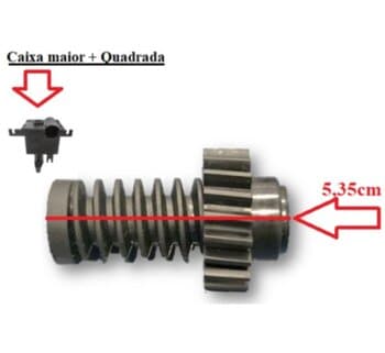 ENGRENAGEM COM ROSCA SEM FIM P/CAIXA DE ENGRENAGENS DO VENTILADOR TRON 50/60CM - P/CAIXA ANTIGA MAIOR + QUADRADA