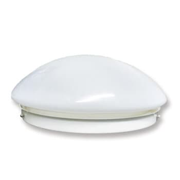 Luminária Plafon P/ventilador de Teto Volare Dunamis Fly Pétalo Palmae Vr42/1156 PROF.12Cm - Vd Londres Fosco Arredondado C/base Metal Branca - Enc.225Mm/22,5Cm C/2-Soq.e27