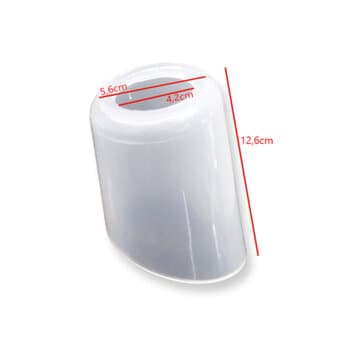 GLOBO TULIPA PLASTICA PIZZA PATA TRANSPARENTE - P/LUMINÁRIA VENTILADOR DE TETO VENTI-DELTA - ENCAIXE EM SOQUETE 4,3CM