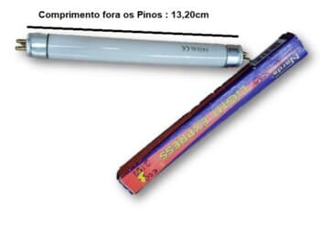 LÂMPADA P/ARMADILHA LUMINOSA 110V 04W UV-FLUORESCENTE TUBULAR-110V - MATA INSETOS MOSQUITO/PERNILONGO TRAP V-MART