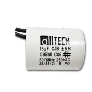 CAPACITOR 015,0UF 2FIOS RD 250VAC - P/PORTAO ELETRONICO / PORTAO DE ELEVACAO / MOTOR ELETRICO
