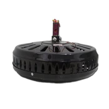 MOTOR P/VENTILADOR DE TETO SUPER CICLONE 110VOLTS COR PRETA MODELO P/3PAS C/ROSCA P/LUMINARIA EIXO 12MM - *USAR C/CAPACITOR 10,0UF
