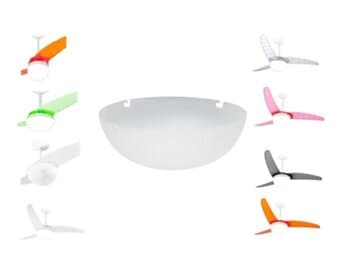 GLOBO CUPULA PLASTICA DA LUMINARIA VENTILADOR SPIRIT VT202 VT302 - GLOBO SPIRIT VT 202 VT 302 - DIAMETRO ENCAIXE 22,5CM - foto 1 de 5