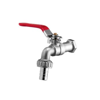 TORNEIRA ESFERA METAL P/TANQUE OU JARDIM - C/BICO 1/2 FINO P/MANGUEIRA - ROSCA ENTRADA 3/4 - ROSCA BICO 3/4