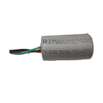 CAPACITOR 008,0UF 3FIOS 2,5+5,5MF RD 440VAC - P/VENTILADOR DE TETO ALISEU 110V/ LATINA AIR LUMEN VT633 VT673 VT675 110V C/CHAVE 3-VELOCIDADES - foto 1 de 2