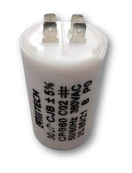 CAPACITOR 030,0UF 3/4TERMINAIS 380VAC - P/CLIMATIZADOR MEGA BRISA MB MC 110VOLTS / P/MOTOR ELÉTRICO/MOTOR DE PORTĂO DE ELEVAÇĂO