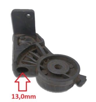 Mecanismo do Oscilante Suporte do Motor Ventilador ARGE 50/60cm cor Preta - Suporte de Articulacao VT Oscilante - Encaixe Pino 13,0mm