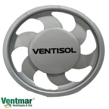 Acabamento da Grade Ventilador Ventisol 40cm/50cm Prata/Ciza - c/Emblema Logotipo Atual