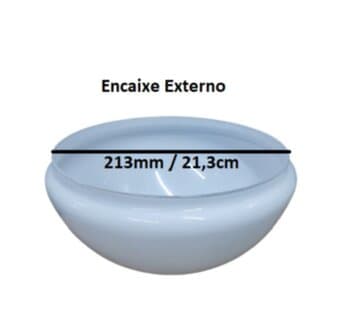 GLOBO CUPULA VIDRO P/VENTILADOR DE TETO ALISEU TERRAL - GLOBO DE VIDRO V02 LEITOSO 4 MOLAS GOLA 20MM - DIAM.ENCAIXE 213MM