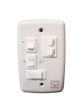 CHAVE P/VENTILADOR DE TETO R3LUZ 3VEL C/CAP.10,0UF 4,0+6,0MF C/REVERSĂO + 3-TECLAS LUZ - P/VENTI-DELTA LOREN SID RIOPRELUSTRES ARGE CICLONE...