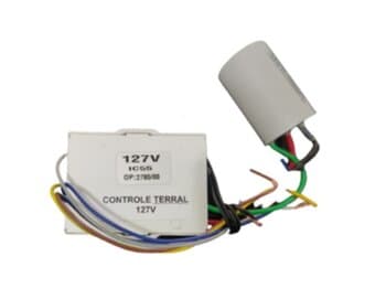 MÓDULO RECEPTOR DO CONTROLE REMOTO VENTILADOR ALISEU 110V14,0UF TERRAL - P/KIT IC55-110V CAP.3F 4,5+9,5UF - *APENAS O RECEPTOR C/CAPACITOR* - foto 1 de 4
