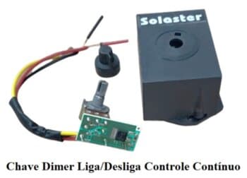Chave para Ventilador Solaster de Parede - Chave Eletronica Dal Moro Solaster com Caixa Preta - Chave c/Dimer Rotativo Bivolts - foto 1 de 4