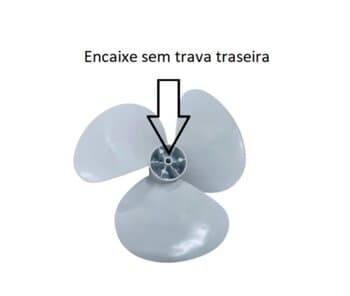 HELICE DE 30CM P/VENTILADOR ARNO 30CM NV-12/ NV12 NF F-12 3PÁS CINZA - FURO 08,0MM TRAVA FRONTAL TIPO CRUZETA - ARNO MODELO NV F-08 ANTIGO